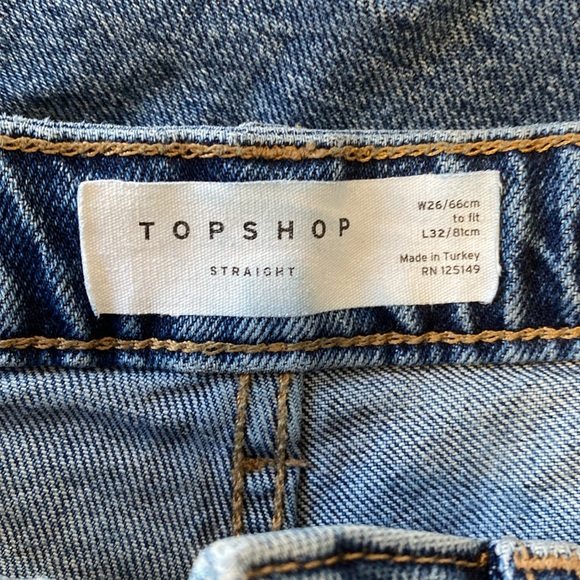 TopShop Straight Left Jeans - Picture 3 of 3